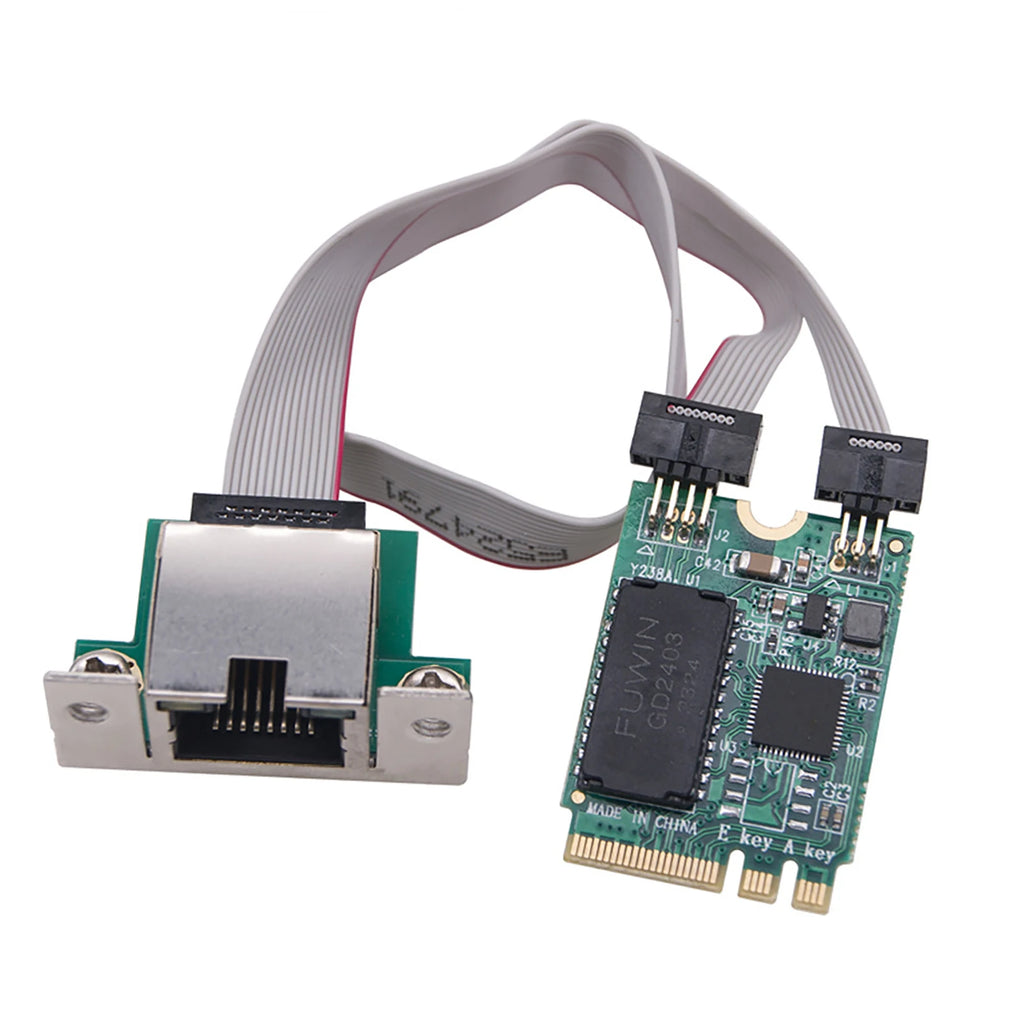 M.2 Key A+E 2.5G Network Lan Card RTL8125B Chipset Accessories 2.5G/1G/100M Multi-Gigabit M.2 Network Card