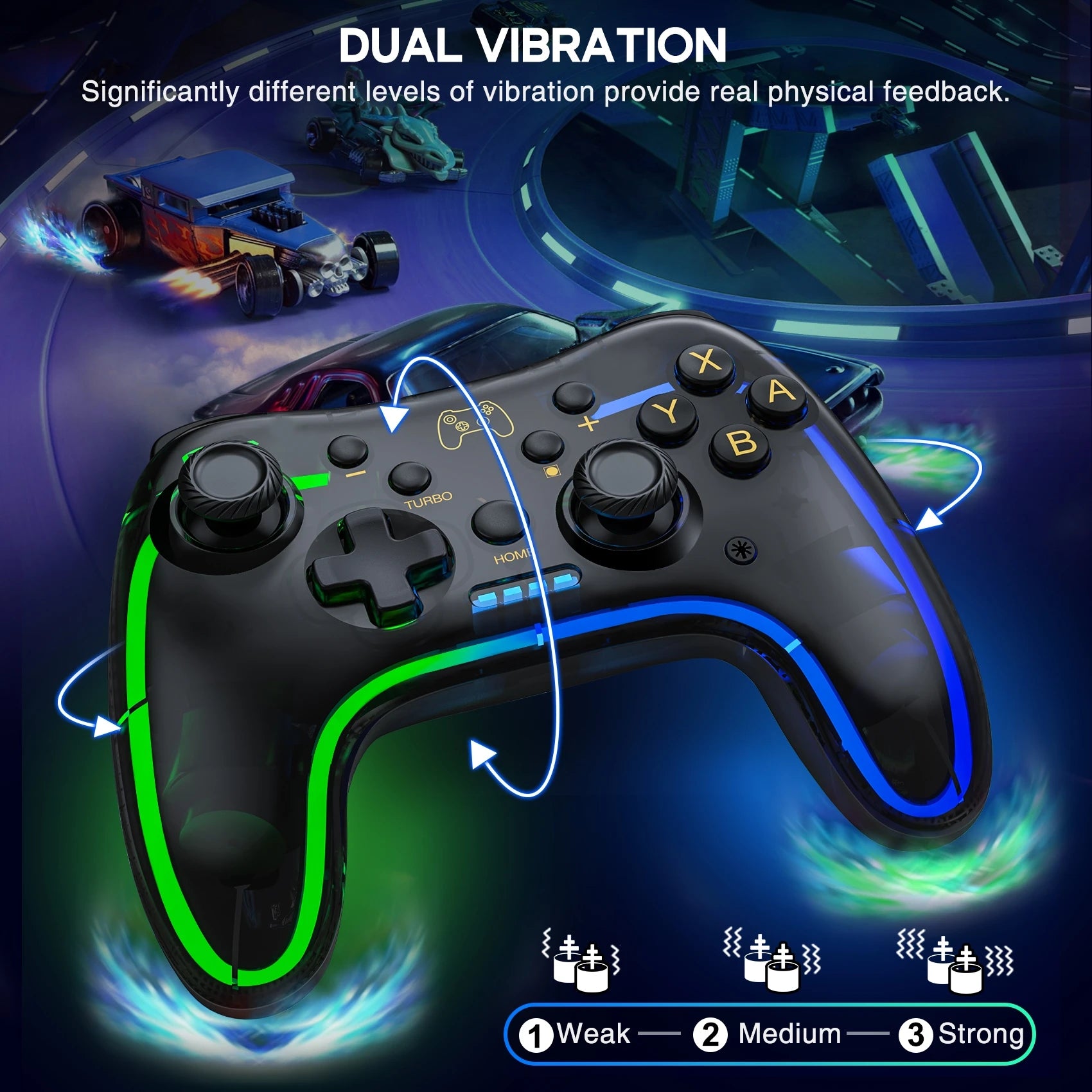 Gamepad Wireless Pro Controller, Compatible with Nintendo Switch Lite/Switch Oled/PC/iOS/Android