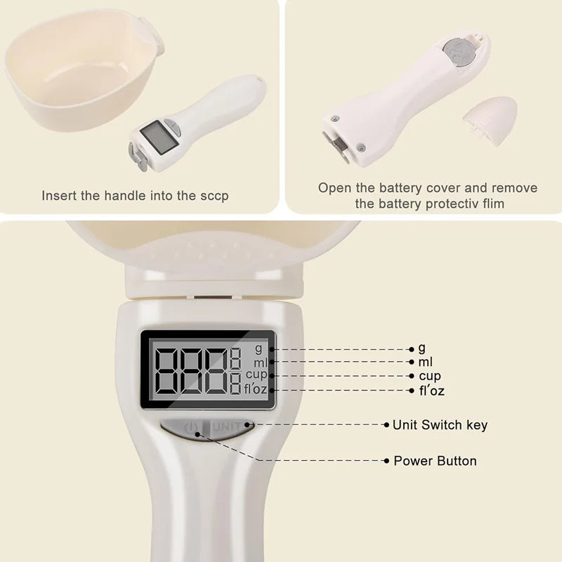 Digital Measurement Adjustable Weighing Spoon Kitchen Scale Electronic Measuring Spoon,