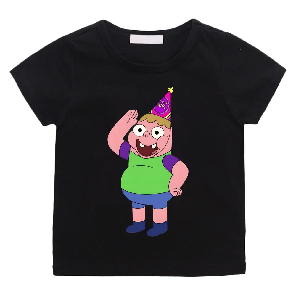 Cartoon Print T-shirts  Cute Manga 100% Cotton Tee-shirt Aesthetic Cartoon Boys/girls T Shirt