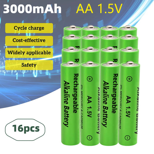 1.5V AA + AAA Rechargeable  Alkaline battery 3000mah For Torch Toys Clock MP3 Radio Video Game Digital Camera AA AAAbattery