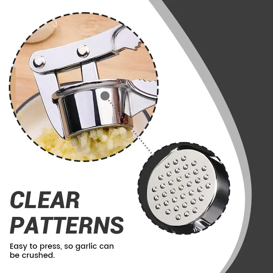 Manual Stainless Steel Garlic Press Mincer Crusher Ginger Grinding Tool for Kitchen Use