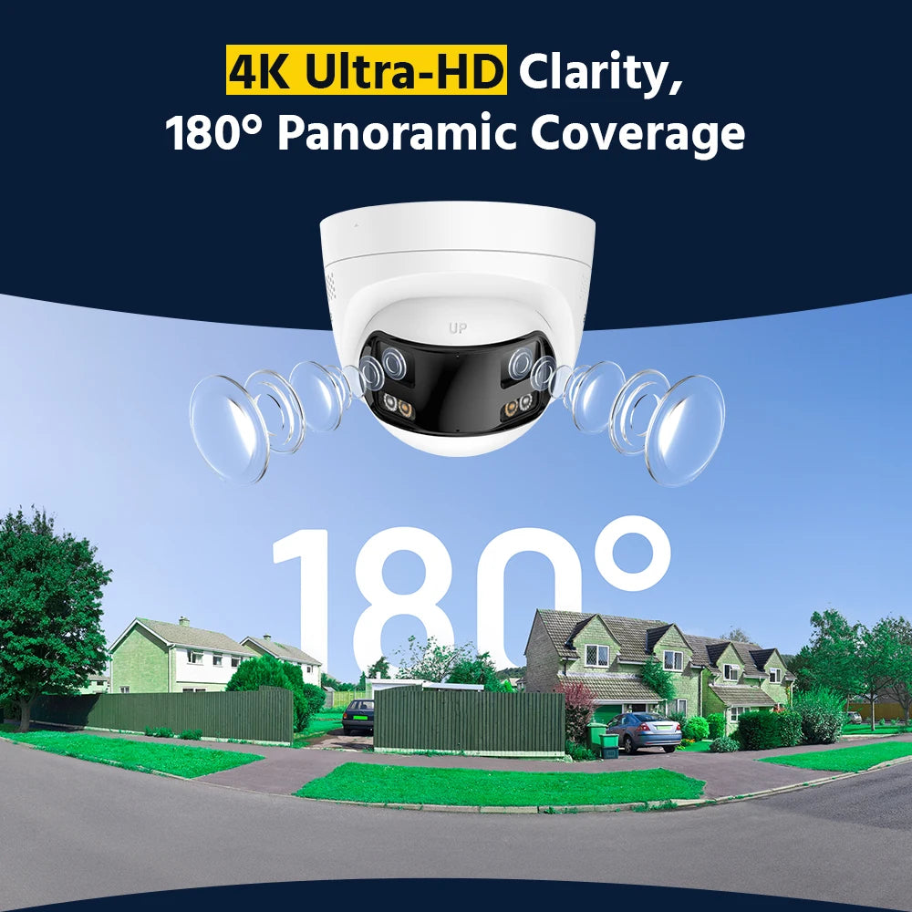 4K 8MP POE Surveillance Camera Dual Lens outdoor camera 1/2/4PCS Color Night Vision CCTV Video Security Camera For NVR