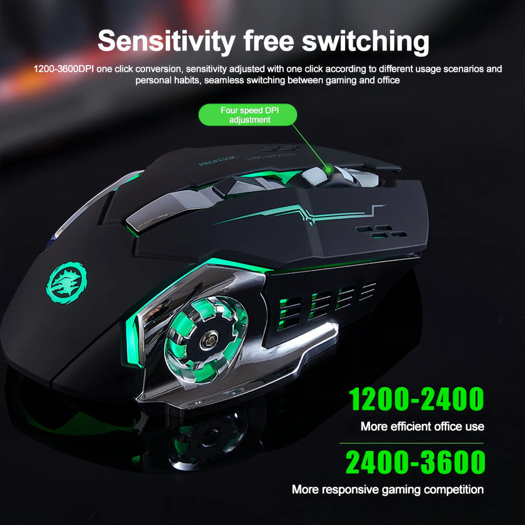 Dual-Mode Bluetooth 5.2 Mouse 2.4G Wireless Mouse Gaming Mouse Rechargeable Silent Mouse 3600 DPI Mouse Mice for Laptop wireless mouse laptops accessories