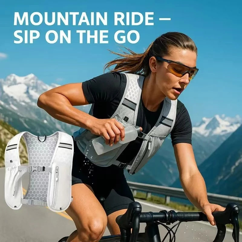 Lightweight Outdoor Hydration Backpack Ergonomic Water Holder for Running Cycling Walking Kayaking Unisex Hiking Travel Casual Sports Daypack Shoulder Bag Gift for men/woman