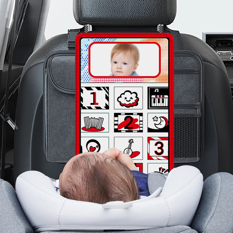 Colorful Newborn Mirror Toy, Baby Tummy Time Play, Promotes Baby Development, High-Contrast Sensory Crawling Activity Toy