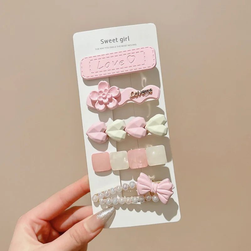 Children's Bangs Hair Clips, Hair Tidying Tool for Girls, Autumn and Winter Plush Hairpins, Baby Bow Hair Clips, Hair Accessories