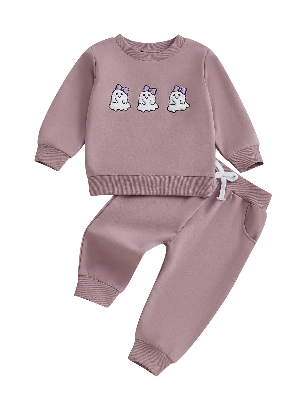 Boys Girls 2-piece Halloween Costume Short Sleeve Round Neck Printed Spider Black Cat T-shirt with Shorts Set Kids Outfit for