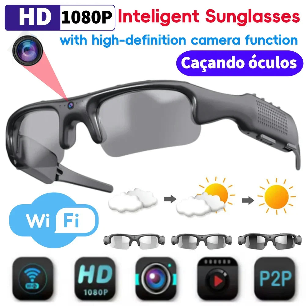 Camera Smart HD 1080P WIFI Sports Glasses, Camera, Audio Recording Glasses