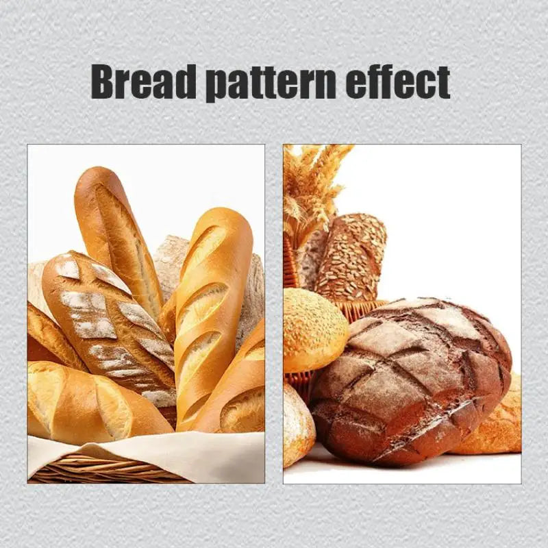 Bread Pastry Cutter with 5 Blades, Toast Curved Bread Knife, Wooden Handle, Baking Accessory, Pastry Spatulas