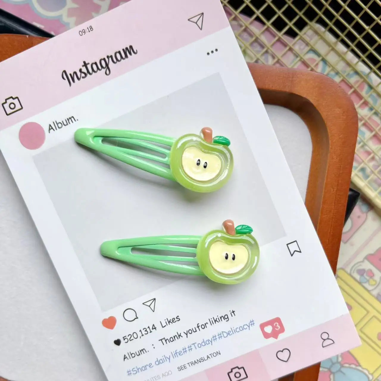 4pcs Cute Apple Simulated Fruit Hair Clips for Girls Sweet Side Hairpins Broken Hair Accessory BB Clip Ins Headwear 2025