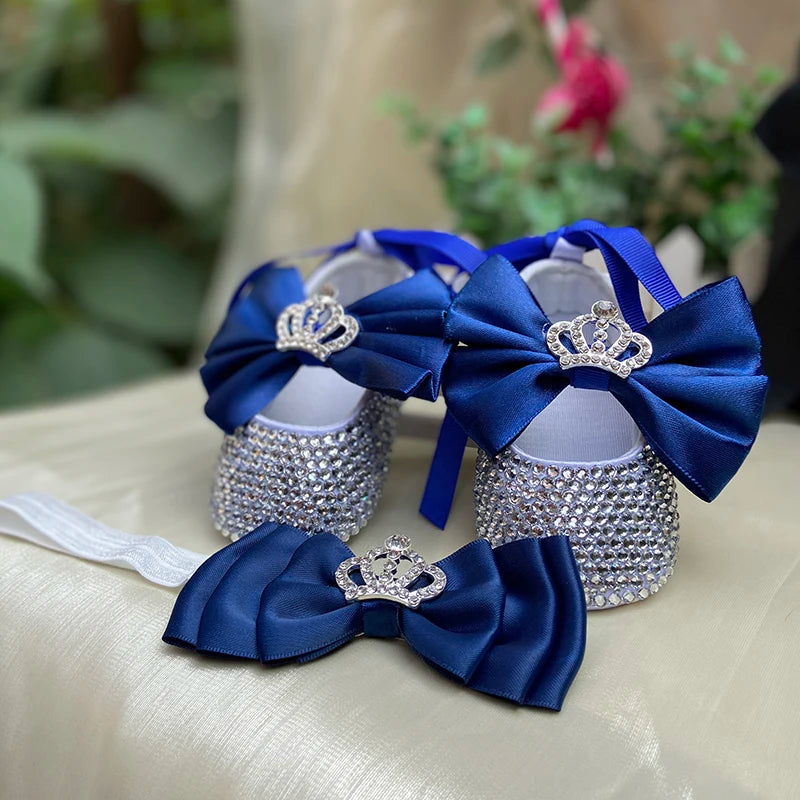 Dollbling Baby Diamonds and Pearls Custom Baby Girl Pearl Rhinestone Birthday Baptism Fancy Shoes Baby Shower Easter