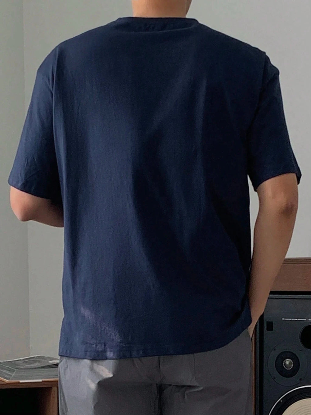 DAZY Men Back To School Letter Graphic Drop Shoulder Oversized T Shirt