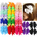 40-Piece 3-Inch Ribbon Pinwheel Hair Bows with Alligator Clips for Girls and Toddlers
