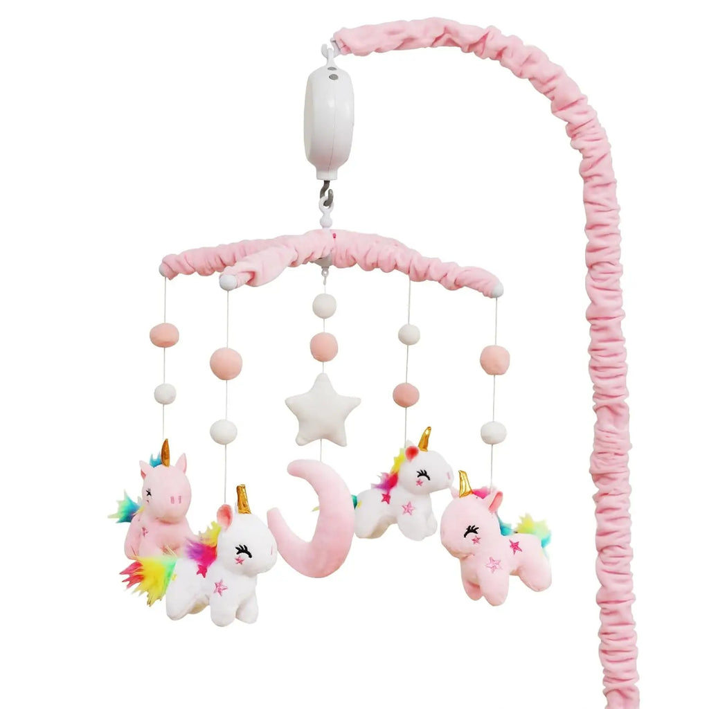 Unicorn Crib Mobile for Girls with 25-Inch Arm, 35 Lullabies, Digital Modes, Volume Control - Ideal Nursery Decor Gift
