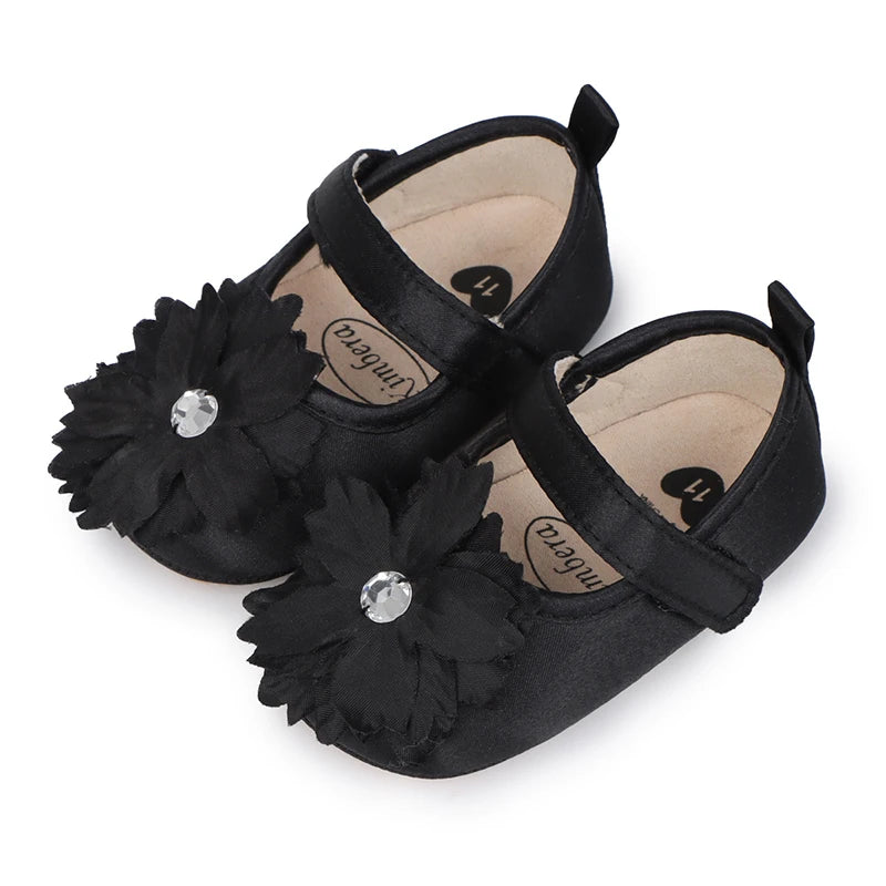 Cute Baby Girls Sparkly Glitter Soft Sole First Walker Shoes with Bowknot Toddler Shoes for Princess