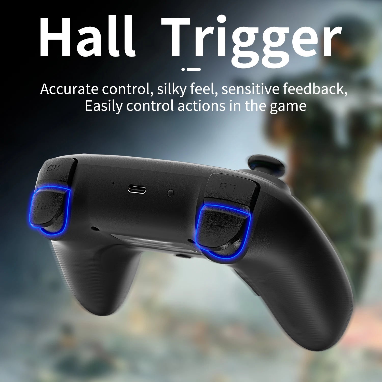 P01 Retro Games Controller Wired/Wireless Bluetooth RGB Hall Effect Joystick XBOX Gamepad for PC Android IOS Steam