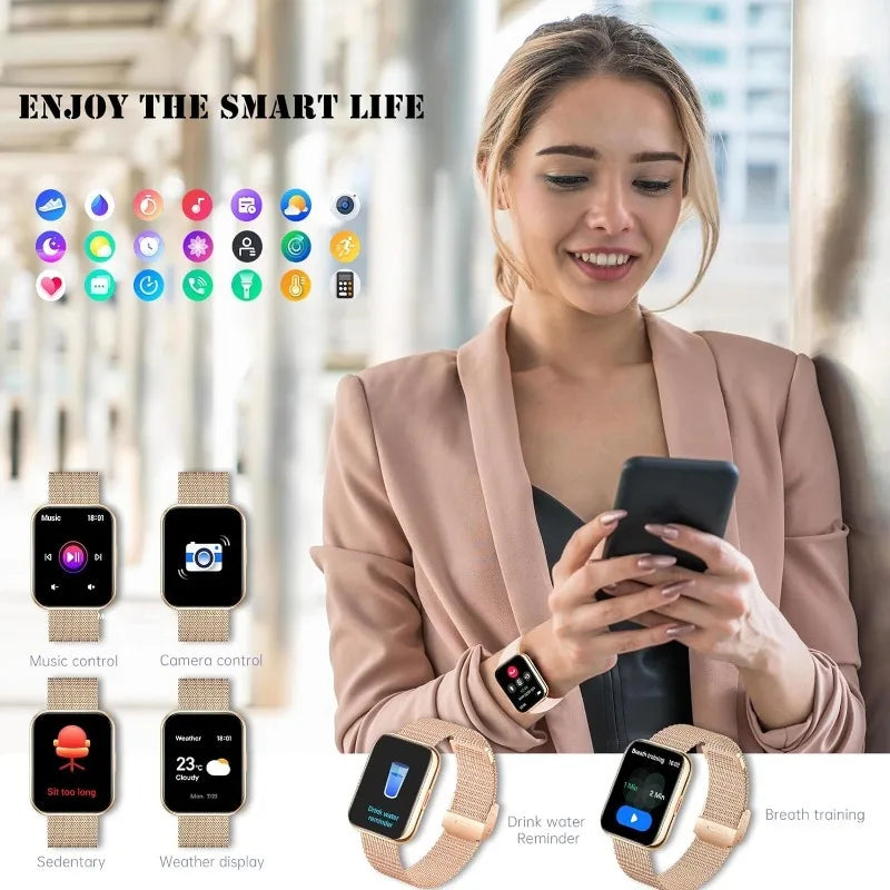smart Watch (Answer/Make Calls), 1.85"HD Smart Watch for Women, AI Voice Smart Watch