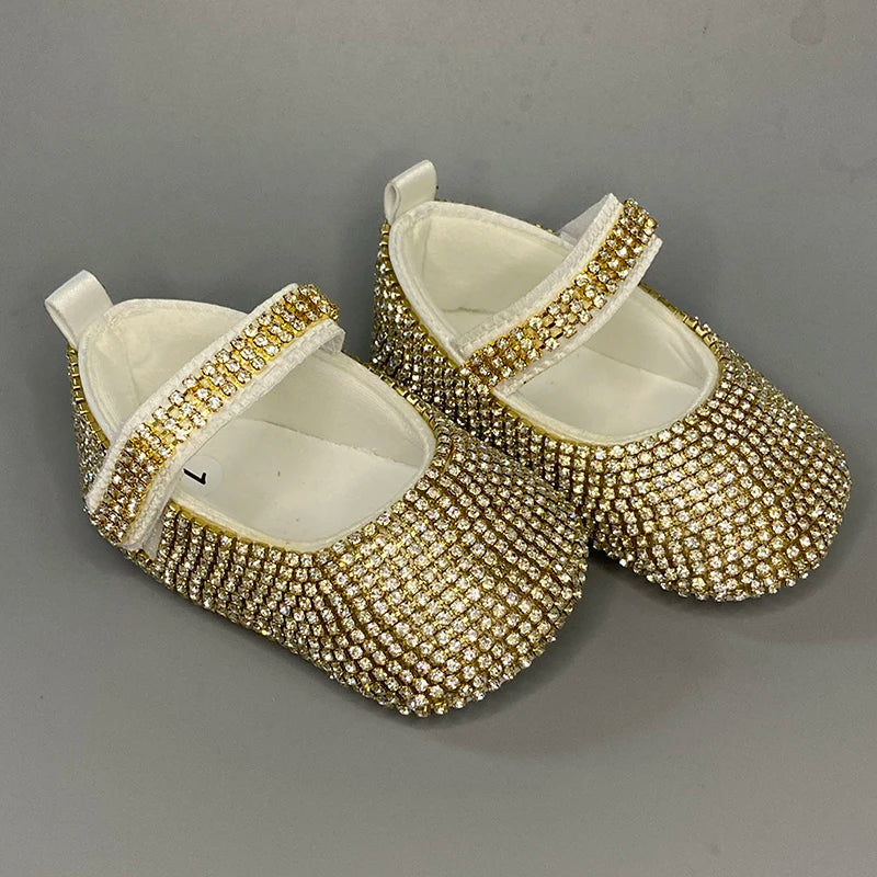 Dollbling Baby Diamonds and Pearls Custom Baby Girl Pearl Rhinestone Birthday Baptism Fancy Shoes Baby Shower Easter