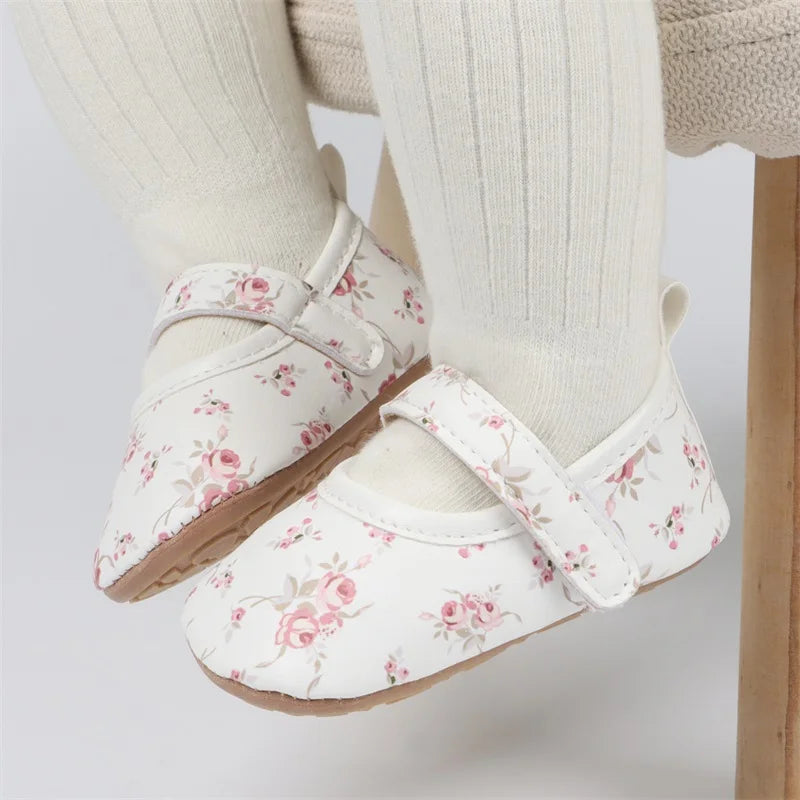 Infant Girls Sparkly Shoes Glittery Soft PU Leather Non-slip Sole First Walker Shoes for Toddlers