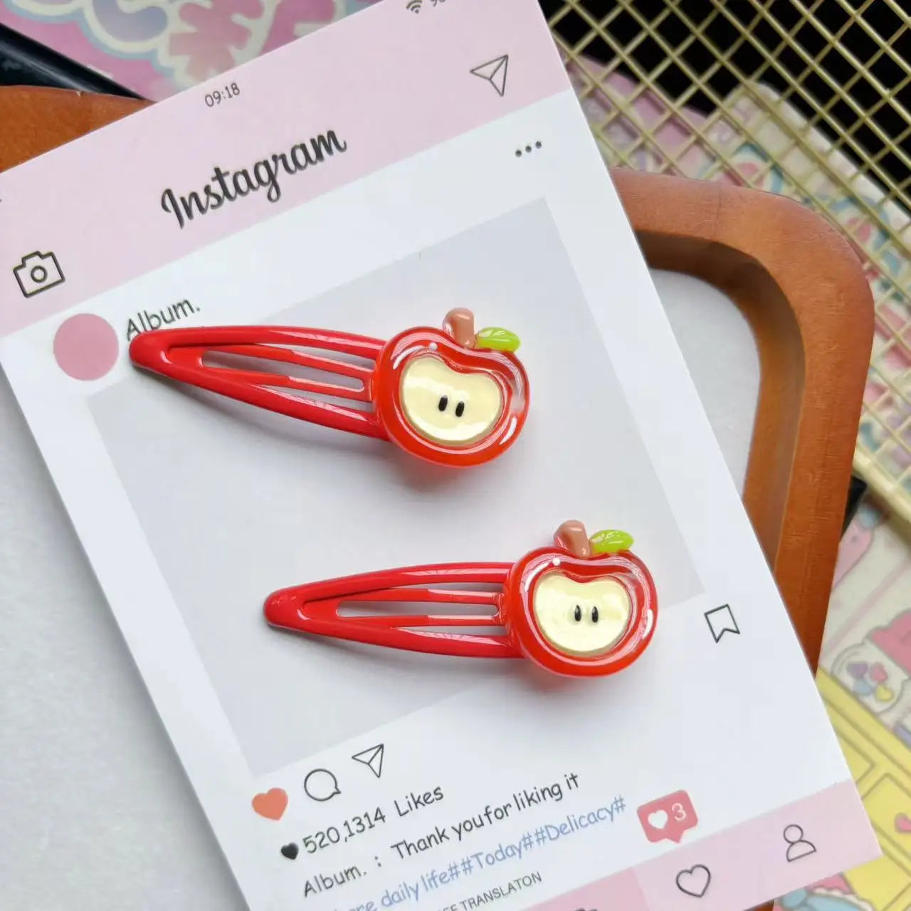 4pcs Cute Apple Simulated Fruit Hair Clips for Girls Sweet Side Hairpins Broken Hair Accessory BB Clip Ins Headwear 2025