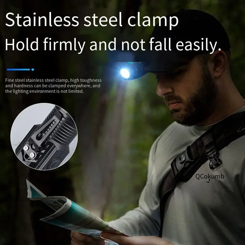 Portable Mini LED Flashlight 3LED Ultra Strong Light Flash Light USB Rechargeable Built-in Battery with Pen Clip