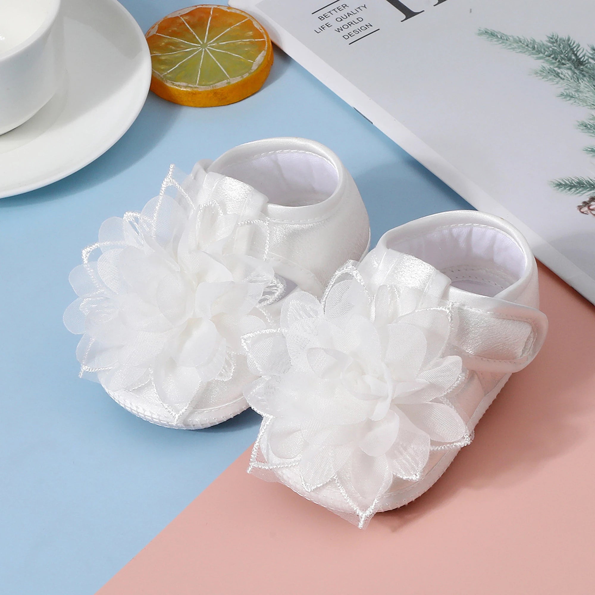 Adorable Baby Girl Floral Print Slip-On Shoes with Soft Soles and Design for Infant Toddler s First Steps and Playtime