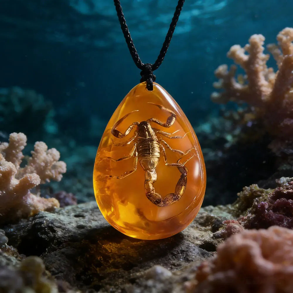 1Pc Daily & Festive Jewelry, Men's Trendy Cool Bohemian Teardrop Design Scorpion Pendant