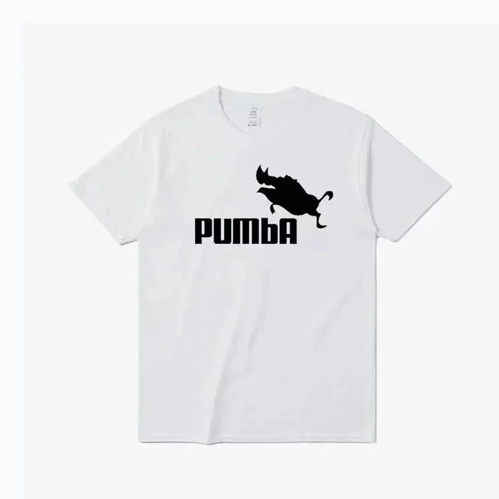 Fashion Funny Cool Tee Cute T shirts Pumba Men Casual Short Sleeves Cotton Tops