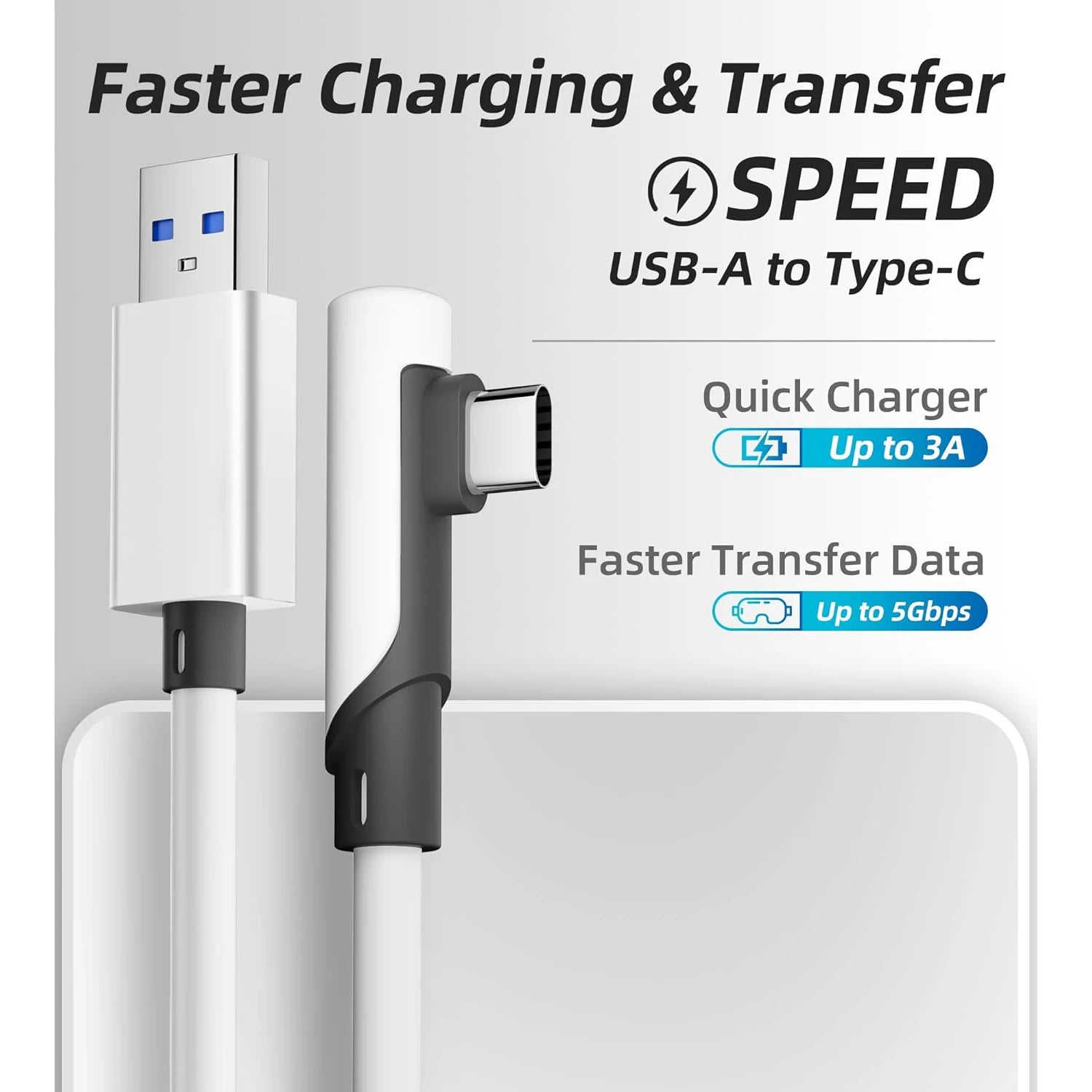 TRANSNOVO VR Link Cable 16ft Compatible with Meta Quest 3/3S Accessories For Quest 2/3/3S/Quest Pro/Pico 4