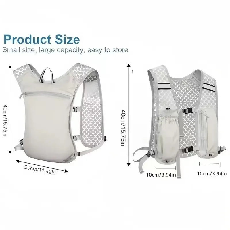Lightweight Outdoor Hydration Backpack Ergonomic Water Holder for Running Cycling Walking Kayaking Unisex Hiking Travel Casual Sports Daypack Shoulder Bag Gift for men/woman