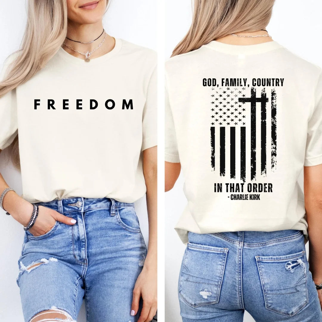 Activism Tee God Family Country Jersey Short Sleeve