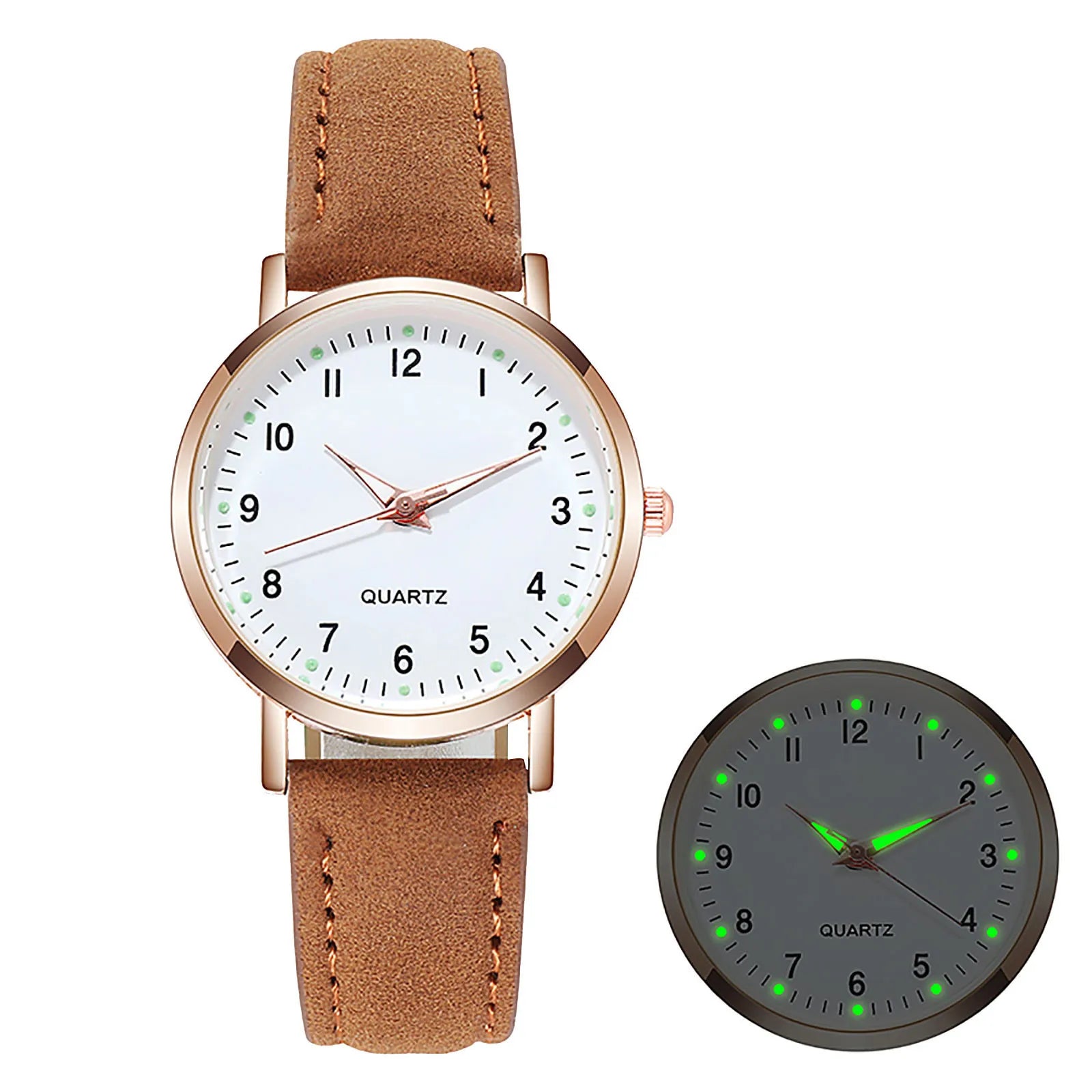Fashion Watch For Women Leather Belt Watches Ladies Luxury Analog Quartz Luminous Wristwatch Clock