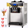 22-30 L/H Soft Ice Cream Machines Commercial Tricolor Desktop Sweet Cone Freezing Equipment Vending Machine