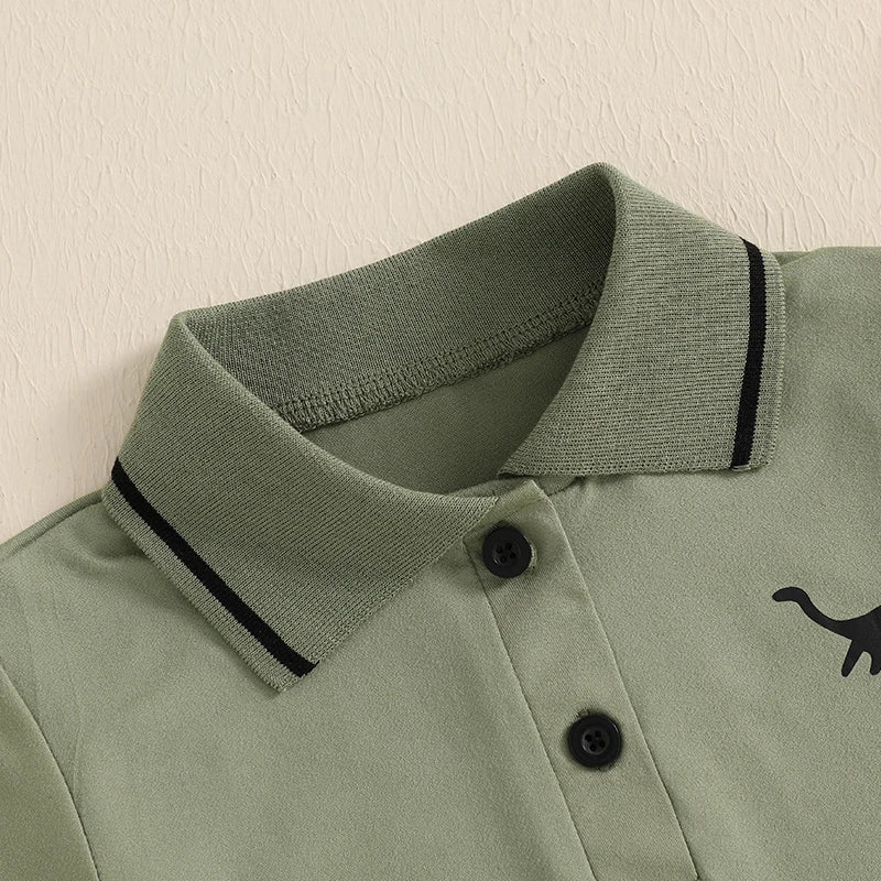 Adorable Infant Boy Beachwear Set with Cute Shark Print Short Sleeve Shirt and Matching Shorts for Summer Fun