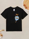 Cartoon Tiger Bird K-k Pop Print T-Shirt Anime Short Sleeve Tee Summer Girl Boy Shirt Casual Tops Crewneck Clothing