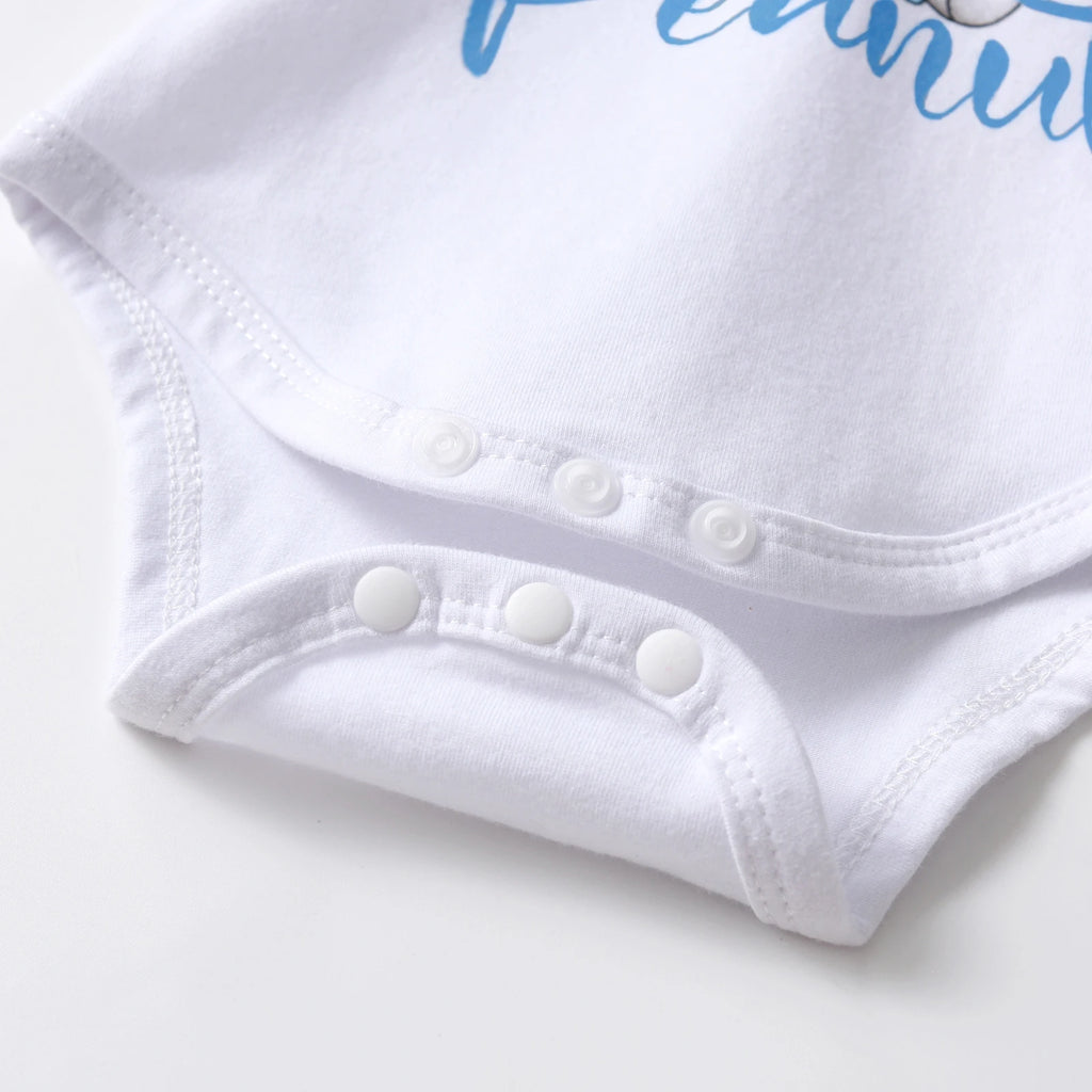 Newborn Baby Boy Clothes Infant Boys Long Sleeve Cartoon Elephant Print Romper Pants Hat 3pcs Outfits Set