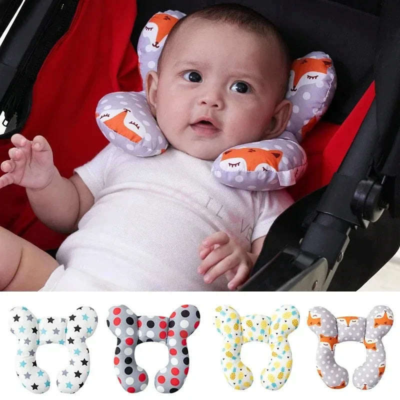 Multi-functional stroller pillow New cartoon children's U-shaped pillow soft baby pillow travel car children's pillow