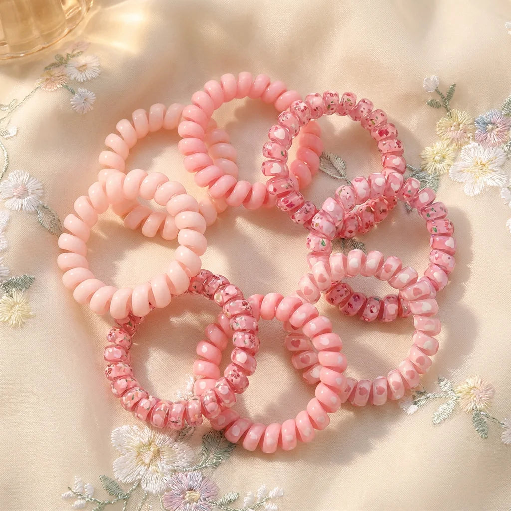 Simple Gradient Hair Ties, No Damage & Gentle. for Ponytail, Braids, Daily Use