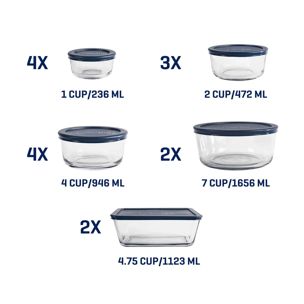 Glass food storage containers with lids, 30 pieces, protect food flavors, are extra durable, dishwasher and microwave safe