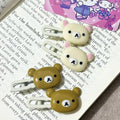 Hair Clips for Girls Kawaii Relax Bear Hairpin Women Bangs Bobby Pin Fashion Duckbill Clip Kids Hairs Ornaments Gift