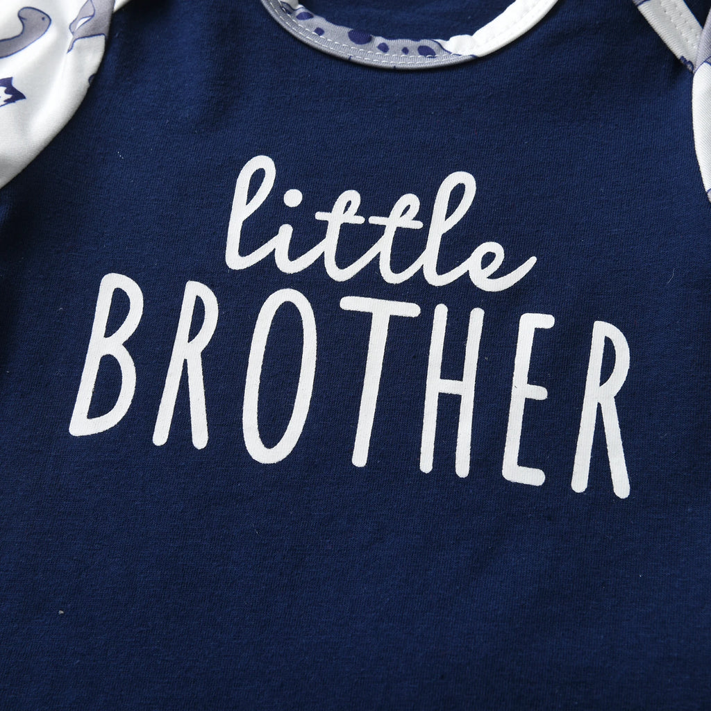 Newborn Baby Boys Fashion Clothes Set Letters Printed Long Sleeve Romper Bodysuit Top + infant Pants with Hat