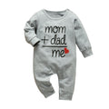Newborn Infant Baby Boys Girls Rompers Long Sleeve Letter Print Jumpsuit