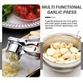 Manual Stainless Steel Garlic Press Mincer Crusher Ginger Grinding Tool for Kitchen Use