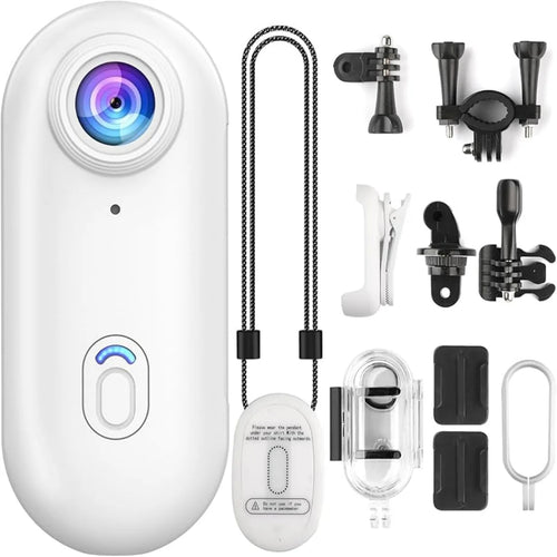 4K Mini WIFI Action Camera, Portable Video Recorder with IPX7 Waterproof Camcorder Helmet Mount Vlogging