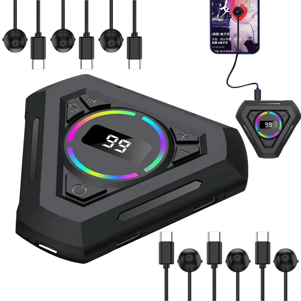 Automatic Tapper Adjustable Speed Physical Clicker Silent with Digital Display & RGB Light for Gamings Shopping Live Broadcasts