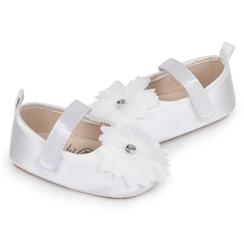 Cute Baby Girls Sparkly Glitter Soft Sole First Walker Shoes with Bowknot Toddler Shoes for Princess