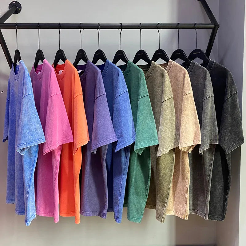 Vintage Men's Washed Cotton Graphic T-Shirt Dark Fantasy Forest Glowing Sun Eye Print Soft Streetwear.