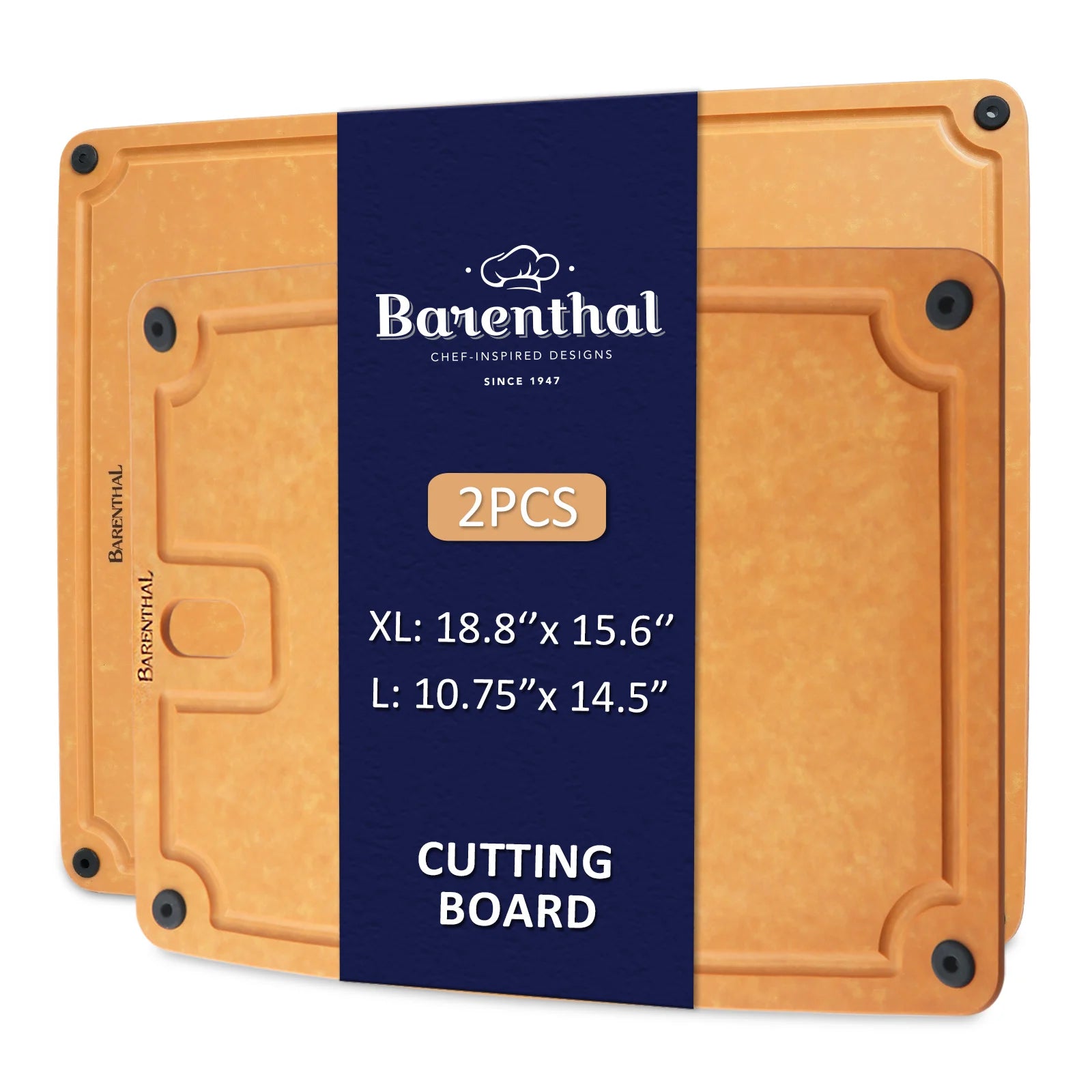 2pk Pine fiber Cutting Board Family Sized Durable Antibacterial Mildew Resistant Easy to Clean  Dishwasher Safe