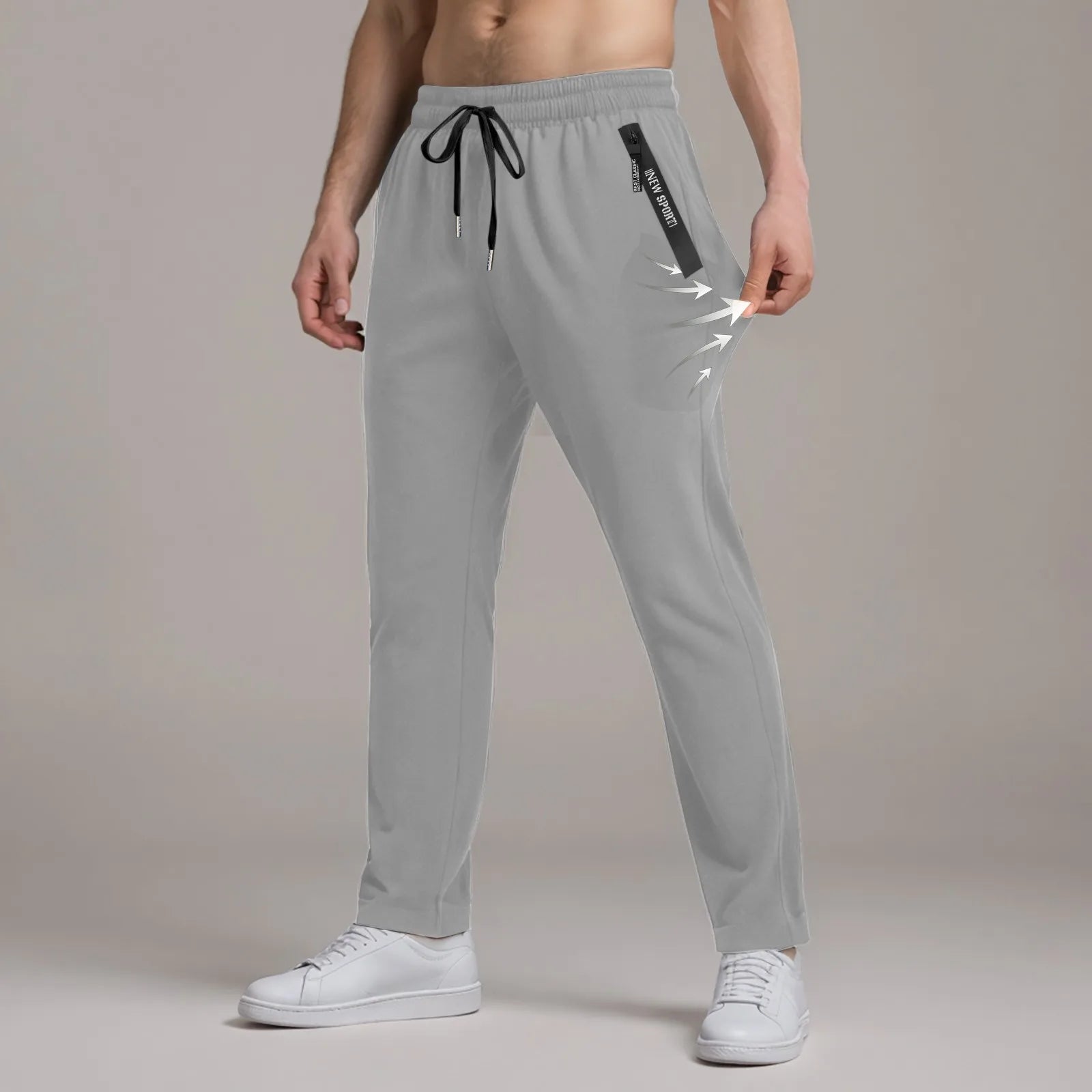 Men'S Lightweight Athletic Pants For Summer Fashion Solid Color Sports Casual Wear Long Trousers Daily Streetwear Comfy Bottom